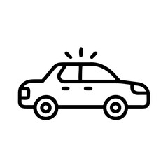 Obraz premium Police Car Icon for Law Enforcement and Security Themes