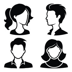 vector silhouettes of people
