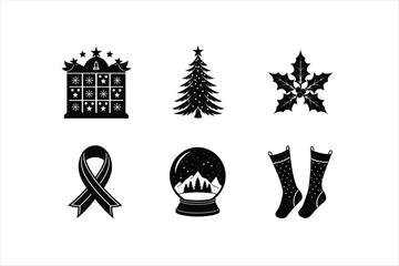 set of christmas icons