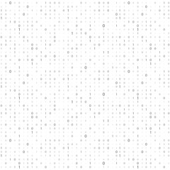 Numbers on the screen. Binary code stream. Computer matrix. Graphic data, decryption, algorithm, encryption element.