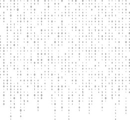 Digital binary code. Computer matrix data falling numbers. Binary code. Binary code matrix.
