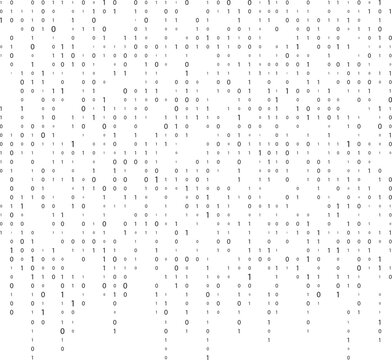 Digital binary code. Computer matrix data falling numbers. Binary code. Binary code matrix.