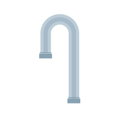 Drain pipe icon. Construction and industrial technology. Vector illustration.