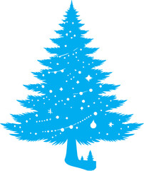 christmas tree vector illustration