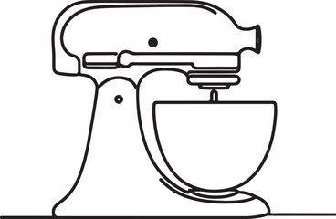 Modern Stand Mixer Line Drawing