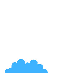 Flat Style Curly Clouds