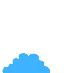Flat Style Curly Clouds