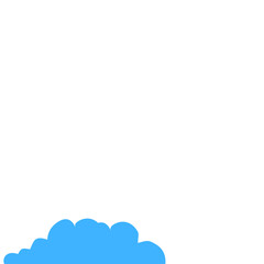 Flat Style Curly Clouds