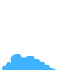 Flat Style Curly Clouds