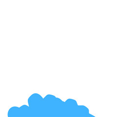Flat Style Curly Clouds
