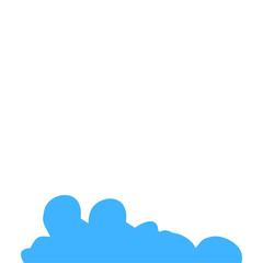 Flat Style Curly Clouds