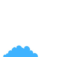 Flat Style Curly Clouds