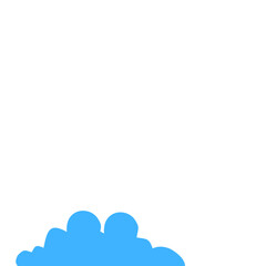 Flat Style Curly Clouds