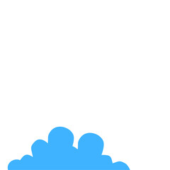 Flat Style Curly Clouds