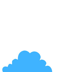 Flat Style Curly Clouds