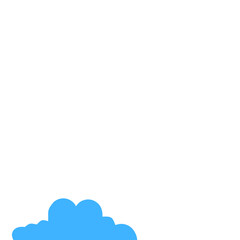 Flat Style Curly Clouds