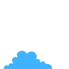 Flat Style Curly Clouds