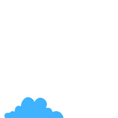 Flat Style Curly Clouds