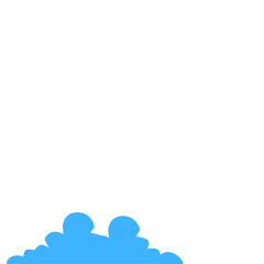 Obraz premium Flat Style Curly Clouds