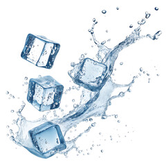 ice cubes in water