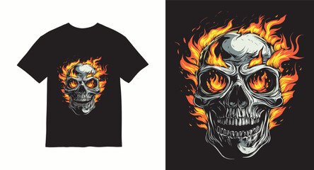 Graffiti skull graphic vector t-shirt design	
