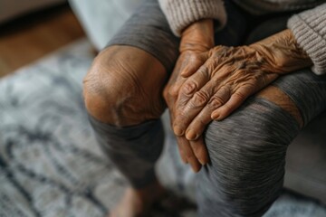 Healthcare angle Knee pain captured in detail