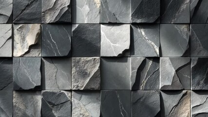 Elegant oversized gray square stone tiles. Background and texture.