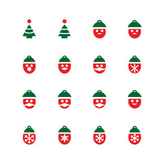 9 Set Christmas icon vector illustration.