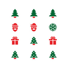 9 Set Christmas icon vector illustration.