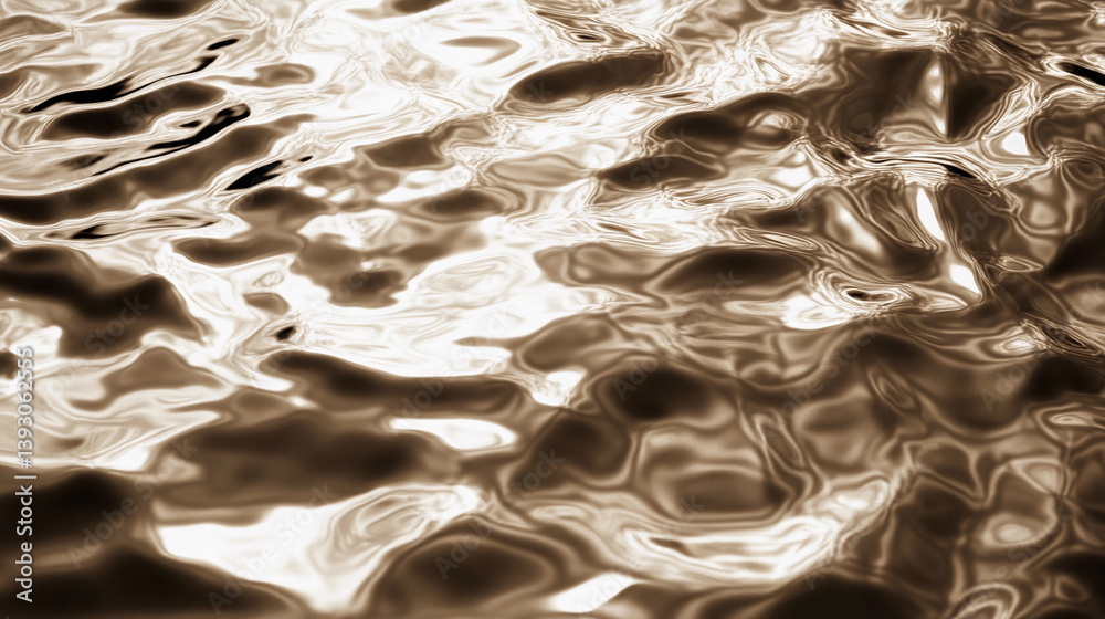 Aufkleber reflective metallic surface with intricate wrinkles and textures generative ai