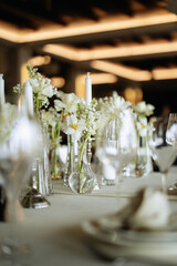 Elegant Table Setting in Fine Dining Restaurant