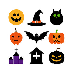 Halloween vector element icons illustration