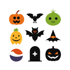 Halloween vector icons illustration