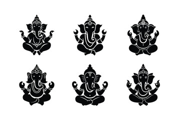 ganesha symbol icon vector art silhouette