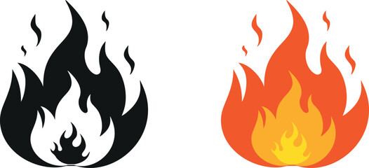 Fire flame Vector Art, Icons, and Graphics