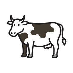 vector illustration of a cow