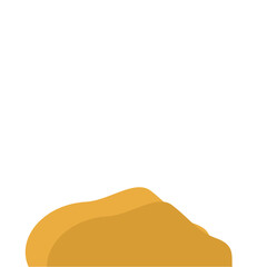 Flat Style Desert Rocks Illustration