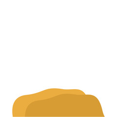 Flat Style Desert Rocks Illustration