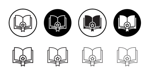 best seller book icon outline collection or set in black and white