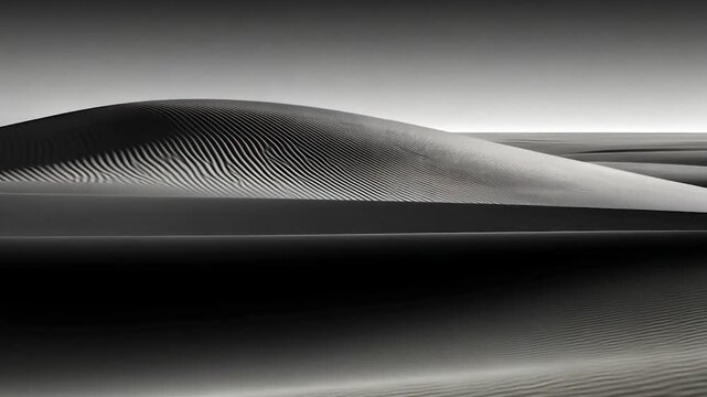 Monochromatic Desert Dune: A Study in Light and Shadow