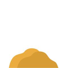 Flat Style Desert Rocks Illustration