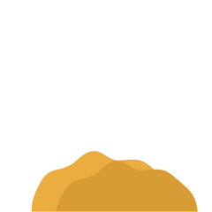 Flat Style Desert Rocks Illustration