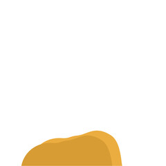 Flat Style Desert Rocks Illustration