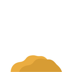 Flat Style Desert Rocks Illustration