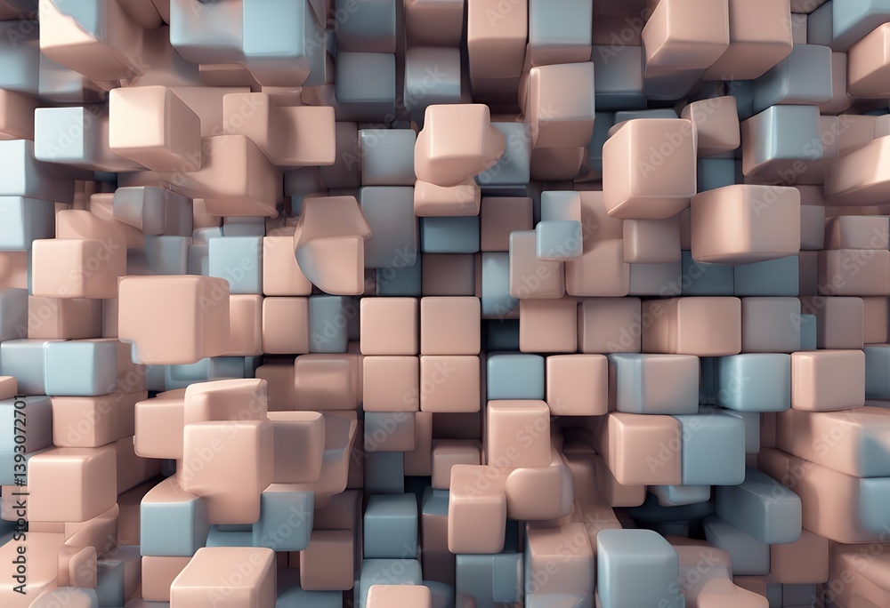 Wall mural corporate clean abstract background business simple 3d template concept sreen pattern cubes slides i