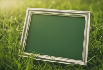 green frame grass photo empty decoration gallery up background photograph film border growth wooden leaf picture space album letter natural blank meadow nature nobody design image plant greenery