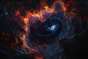 Cosmic vortex swirling nebula