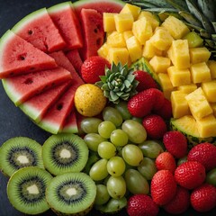 Colorful Fresh Fruit Platter