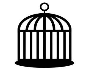 Bird Cage Silhouette Vector Design, Bird Cage SVG, Bird Cage Icon