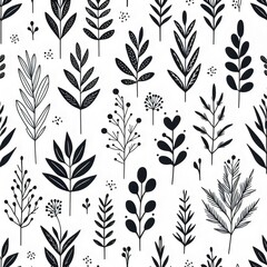 Abstract Botanical Wallpaper